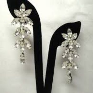 Vintage Farrah Fawcett Ice Clear Marquise Crystal